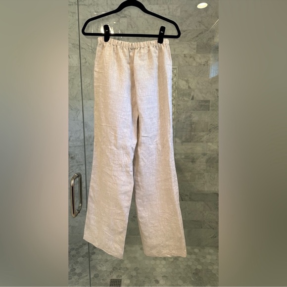 Reformation Olina Linen Pant in Oatmeal - Picture 3 of 5